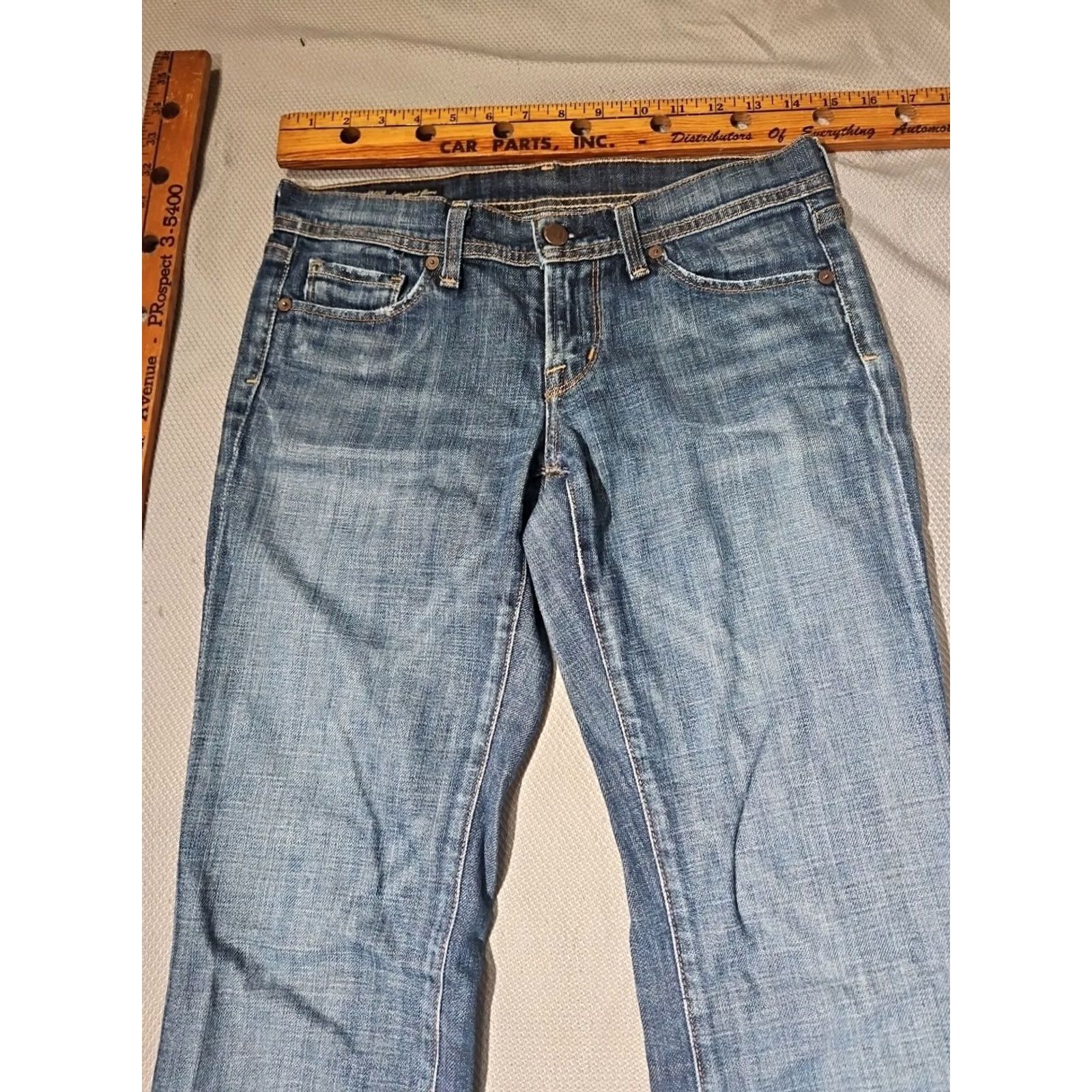 Citizens Of Humanity Citizens of Humanity Jeans Womens 26 Dark Wash Low Waist Flare Zip Button Size 26" / US 2 / IT 38 - 2 Thumbnail