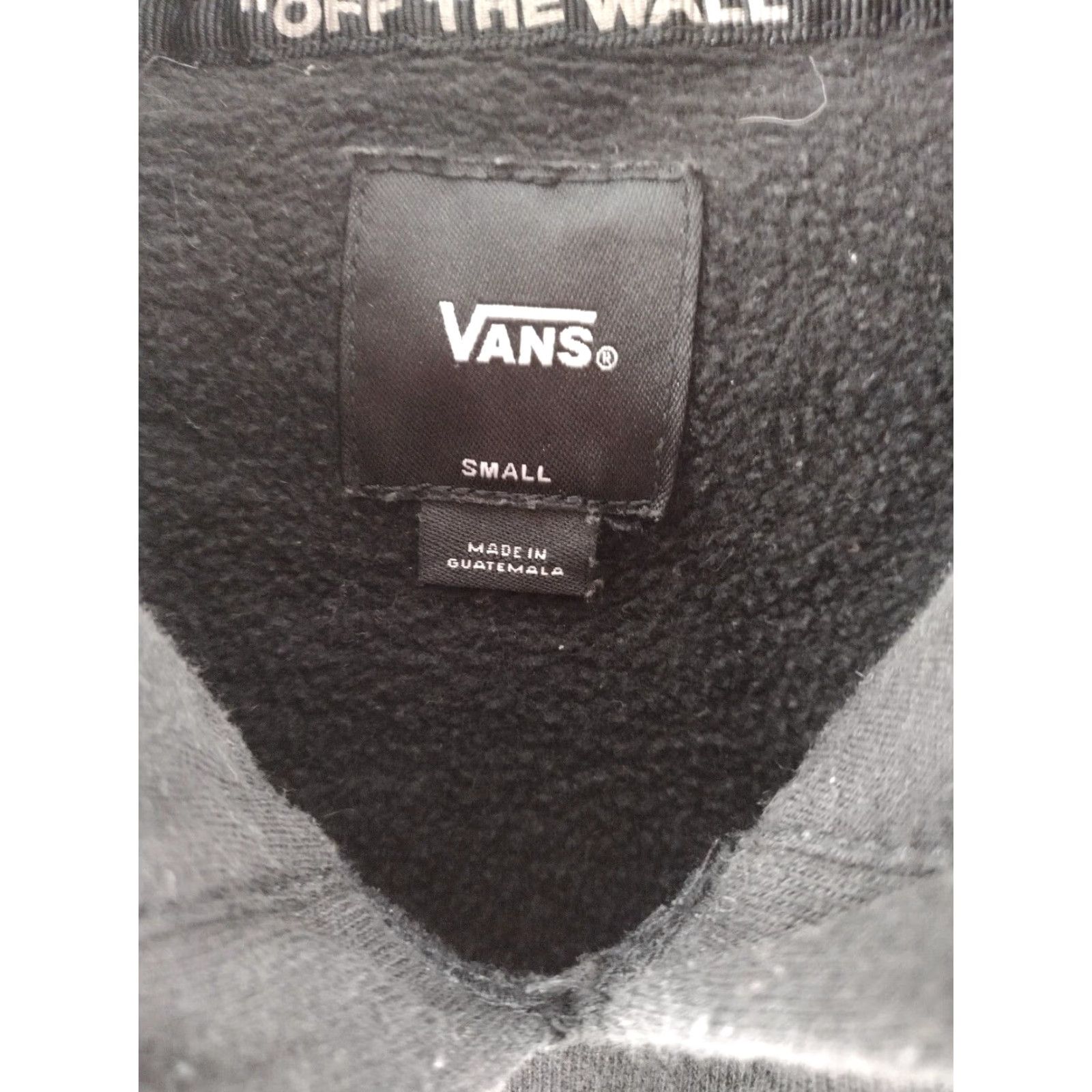 Vans VANS Off The Wall Hoodie Mens Small Pullover Zip Sweater Black Skull Flames 90s streetwear Size US S / EU 44-46 / 1 - 3 Thumbnail