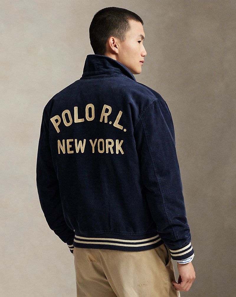 Polo Ralph Lauren Polo Ralph Lauren Corduroy Letter Jacket “Aviator Navy” XL Size US XL / EU 56 / 4 - 1 Thumbnail