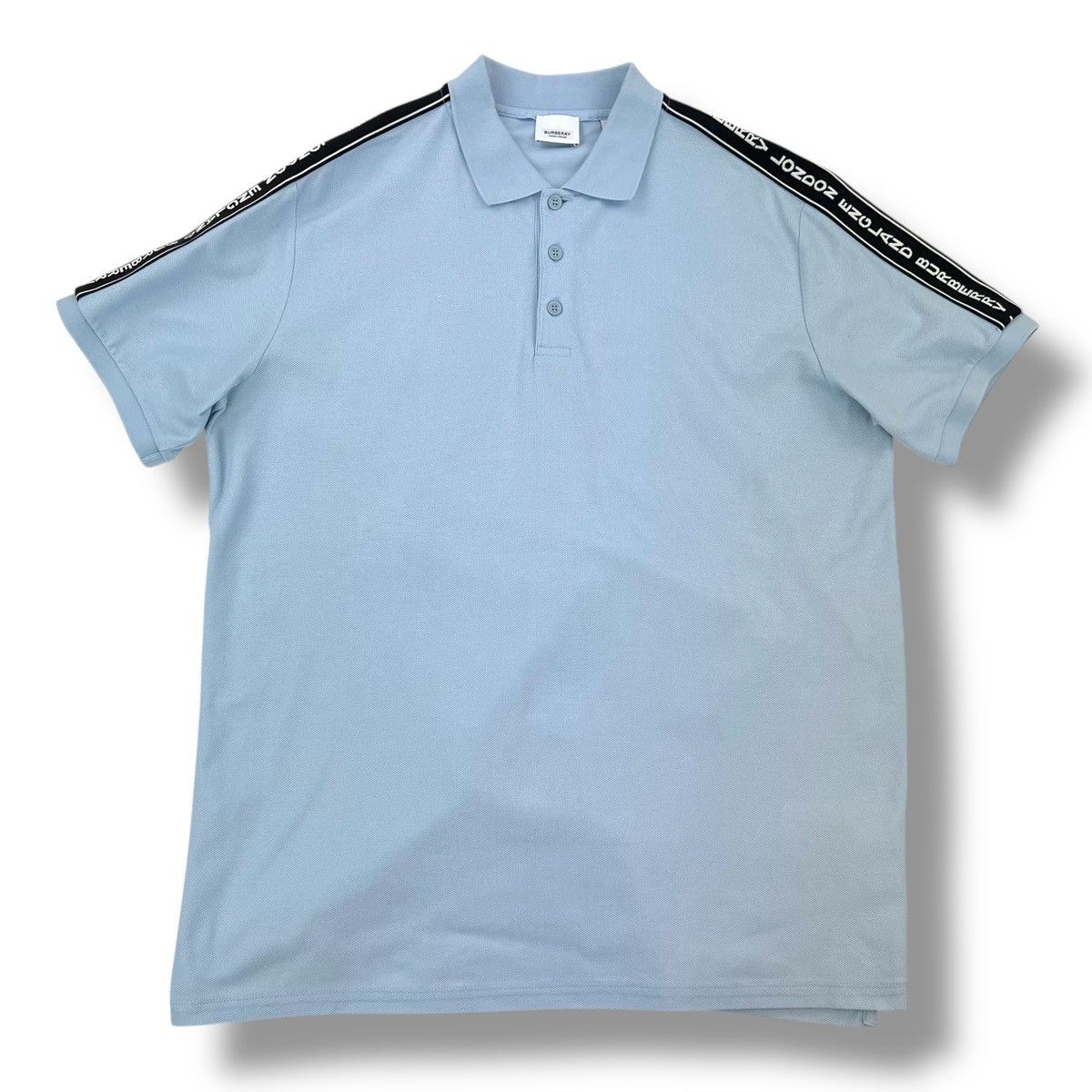 Burberry Burberry Baby Blue Polo Shirt Size US XL / EU 56 / 4 - 2 Thumbnail