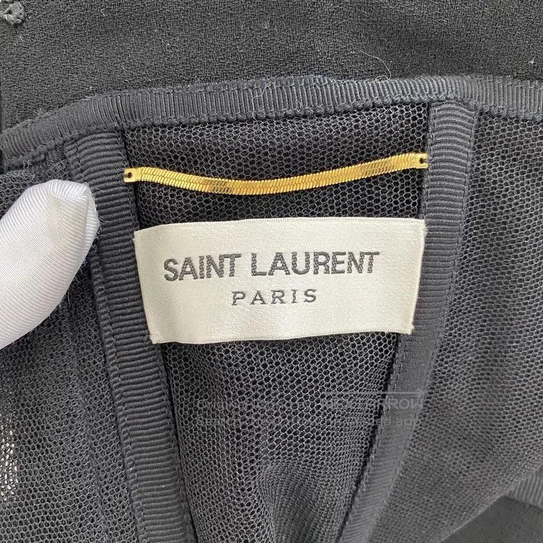 Saint Laurent Paris Saint Laurent Black Strapless Jumpsuit. Size US 38 / EU 54 - 3 Thumbnail