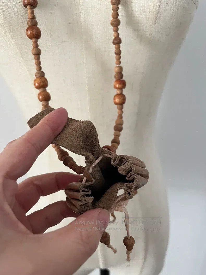 Ann Demeulemeester Ann Demeulemeester Necklace Wooden Beads Brown Size ONE SIZE - 8 Thumbnail