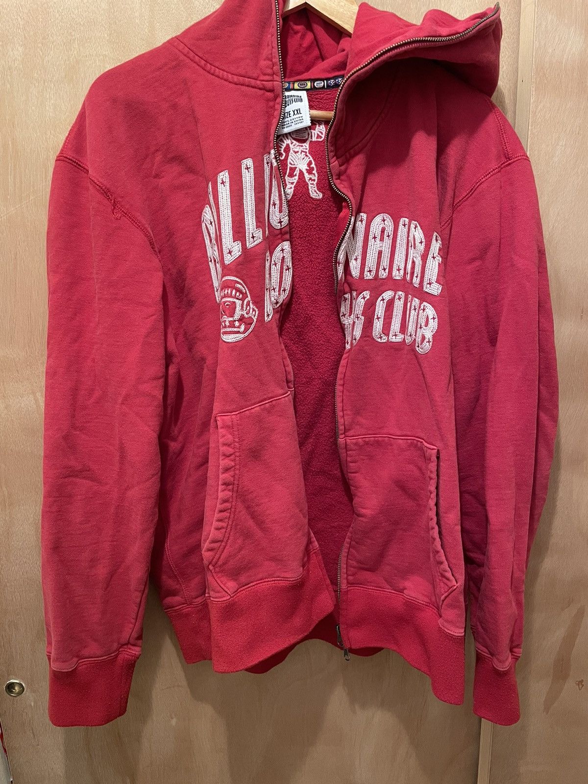 image of Billionaire Boys Club x Vintage Billionaire Boys Vintage Club Red Full Zip Hoodie Red (Size 2XL)