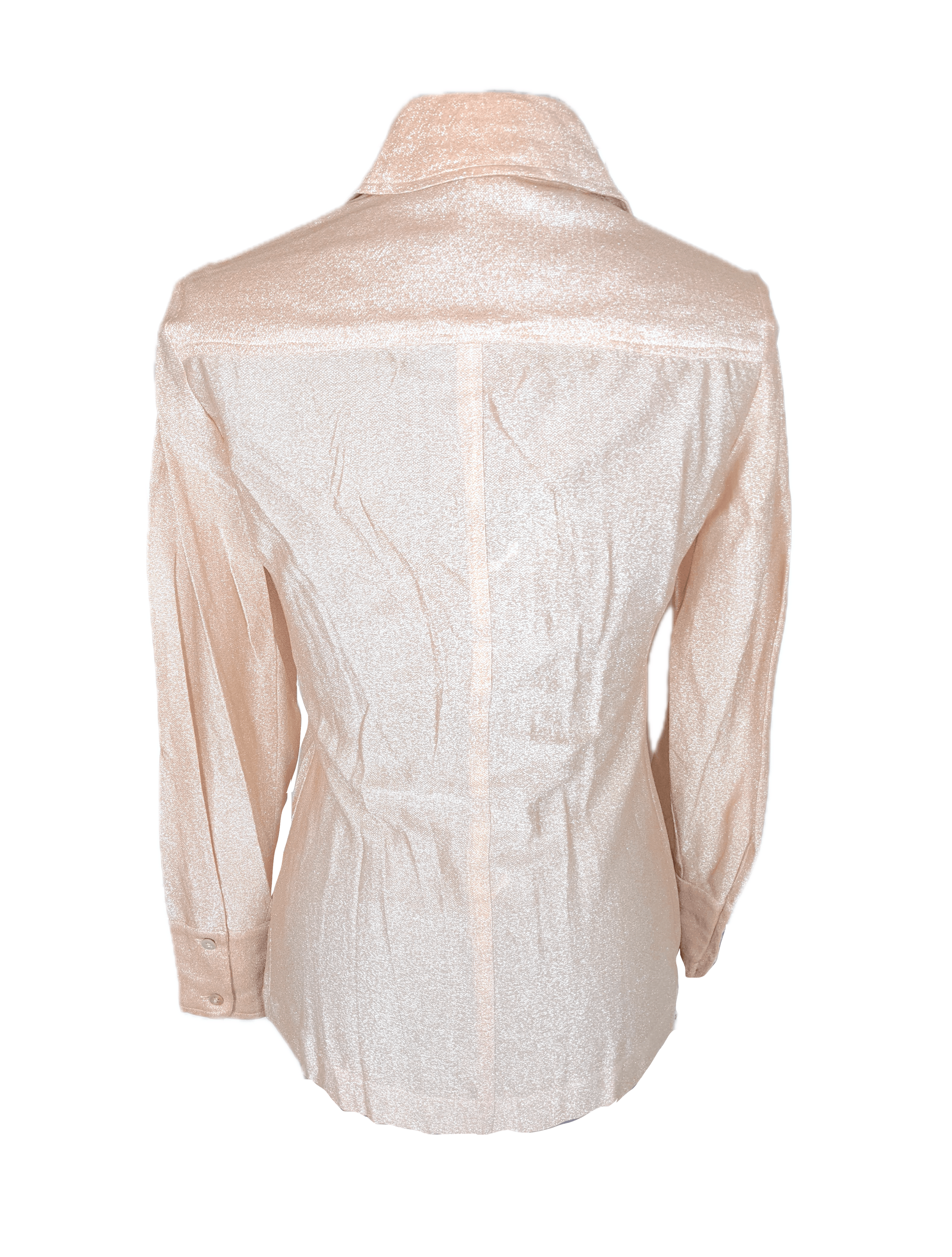 Anne Klein 1960's Anne Klein Shimmer Blouse Size XS / US 0-2 / IT 36-38 - 3 Thumbnail