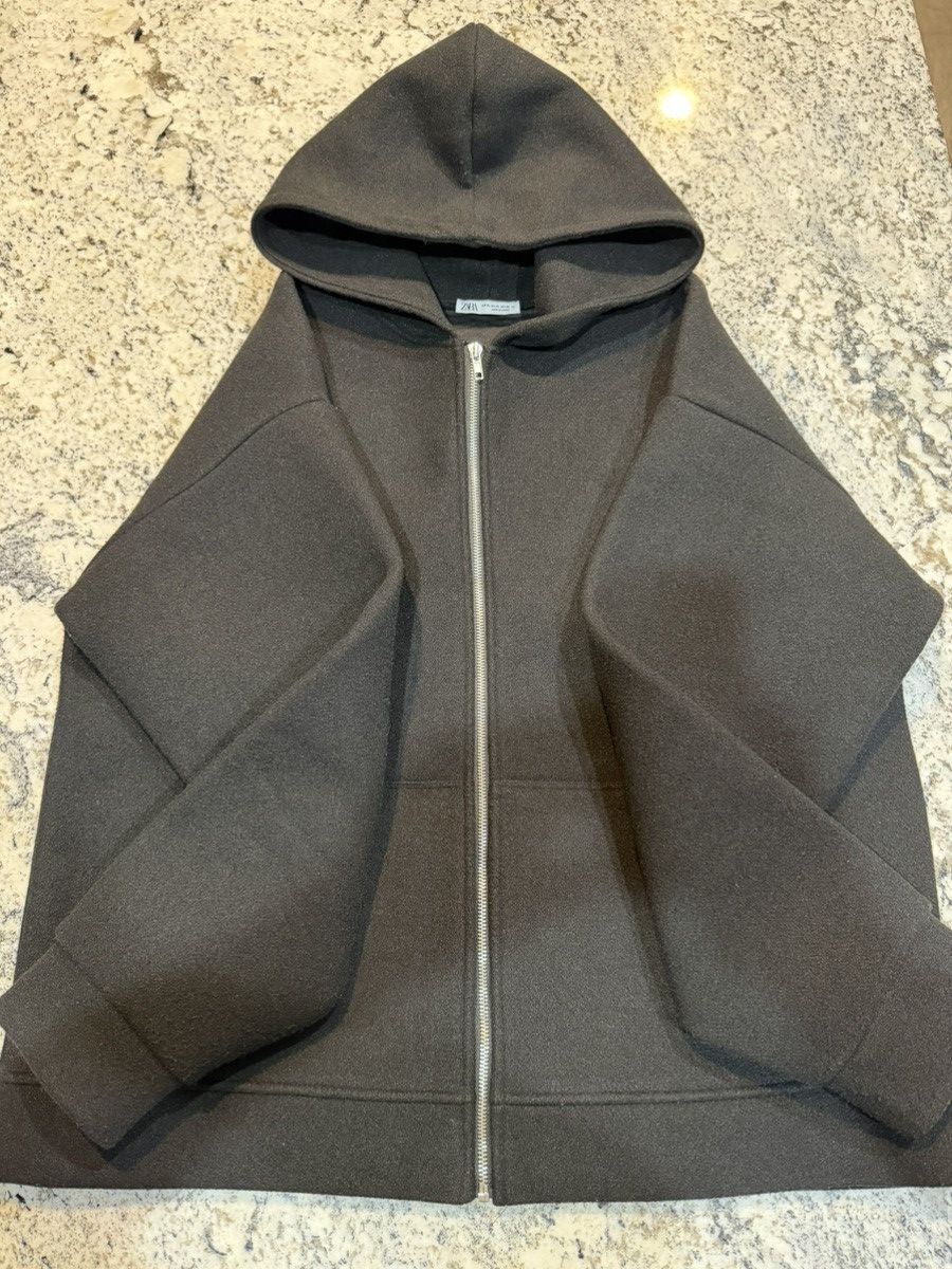 Zara Zara Neoprene Zip-Up Hoodie Size US XL / EU 56 / 4 - 1 Thumbnail