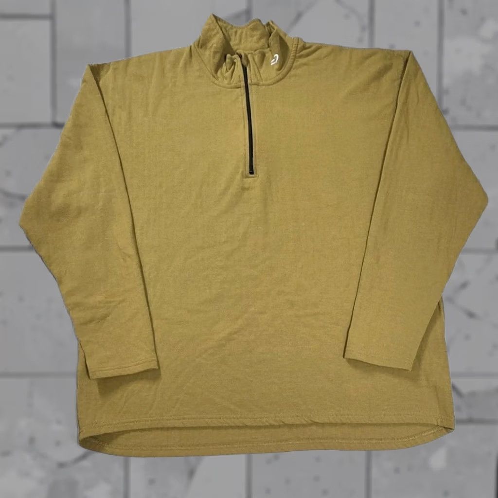 Doublet Duofold Pullover 1/4 Zip Dark Beige Long Sleeve 2XL Mock Neck Fleece Logo Embroidered Casual Sleeve Men’s Regular Size 2XL Vintage No Size US XXL / EU 58 / 5 - 1 Thumbnail