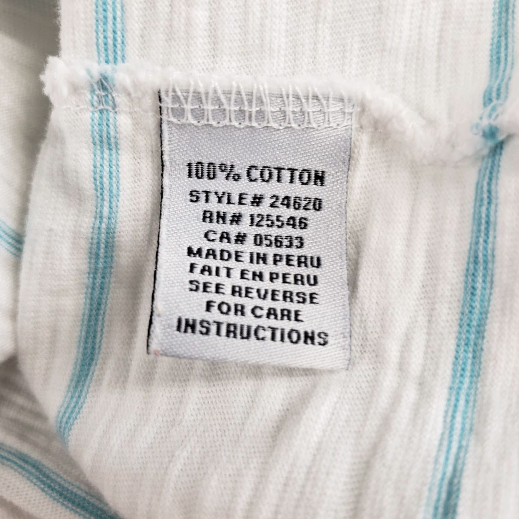 Habitat Habitat Womens Tee Sz S White Blue Stripe Short Sleeve Cotton Shirt Womens Multicolor Stripe 90s/2000s Fashion Size 28" / US 6 / IT 42 - 5 Thumbnail
