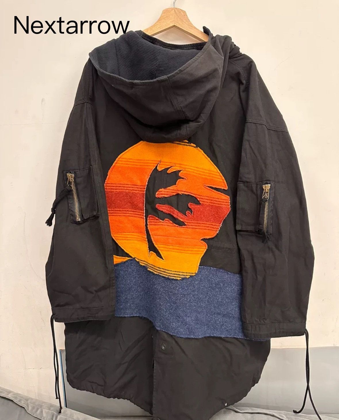 Greg Lauren Greg Lauren Black Long Coat2412-Nextarrow Size US XL / EU 56 / 4 - 2 Thumbnail