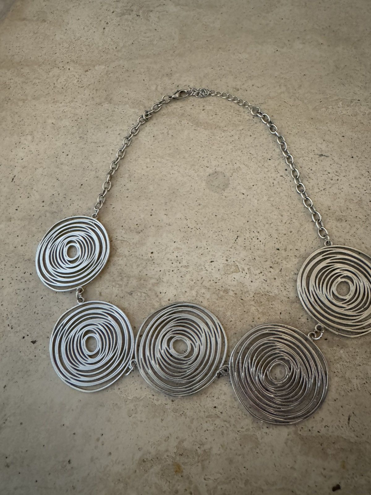 Vintage Paparazzi Spiral Necklace “Silver” Size ONE SIZE - 4 Thumbnail