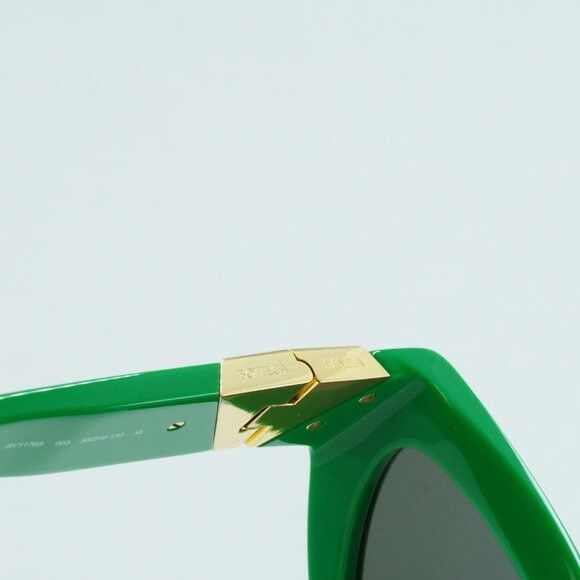 Bottega Veneta Bottega Veneta BV1176S 003 Sunglasses Green Cat Eye Frame Size ONE SIZE - 6 Thumbnail