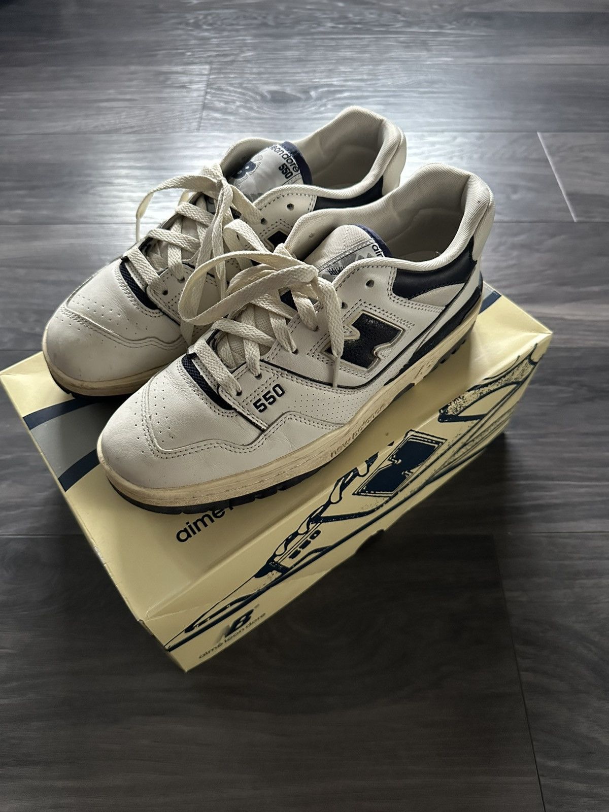 Aime Leon Dore × New Balance Aime Leon Dore x New Balance - Navy 550s Size US 8 / EU 41 - 2 Thumbnail