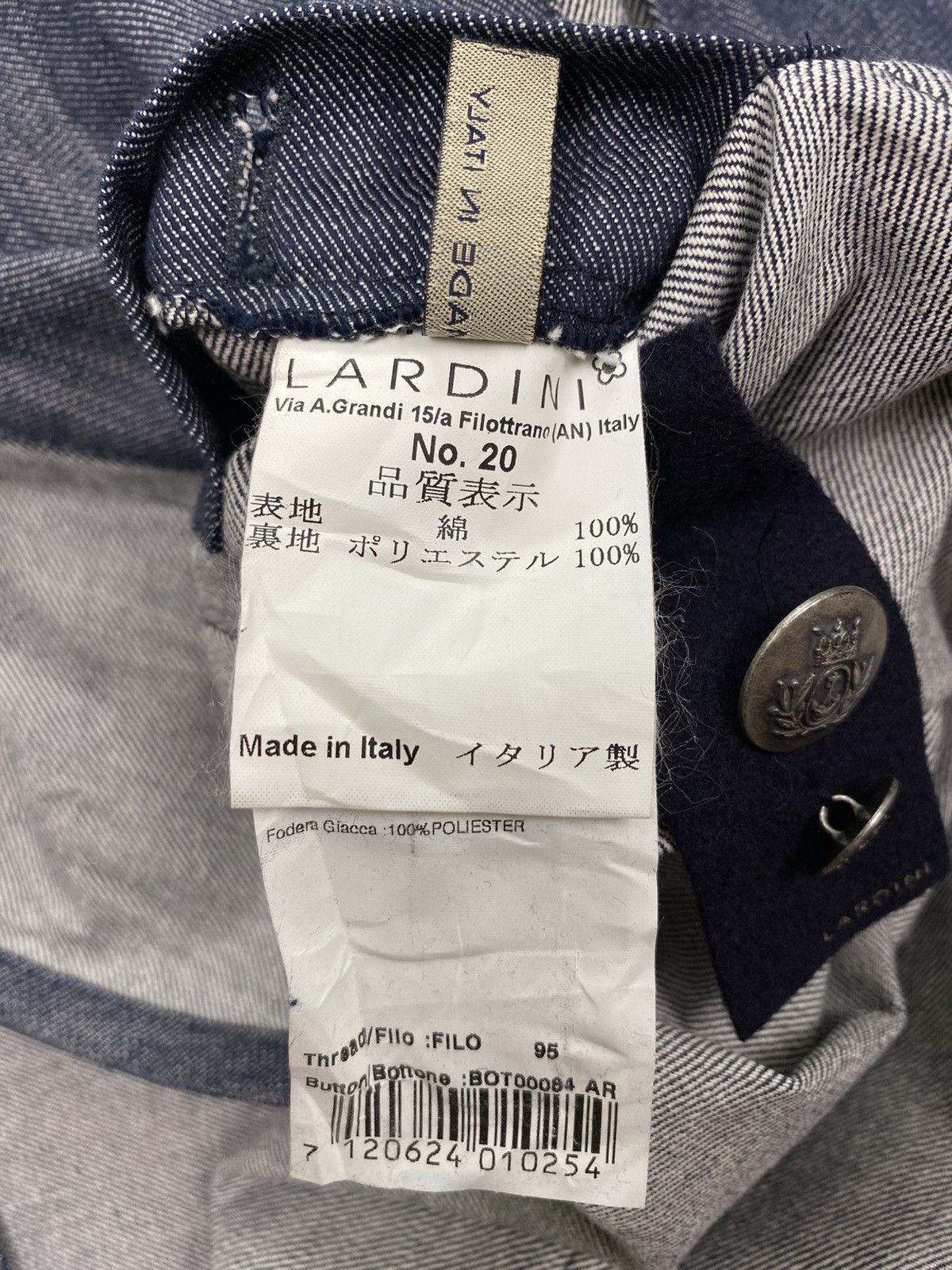 Lardini Lardini Double Breasted Denim Jacket Size US XS / EU 42 / 0 - 13 Thumbnail