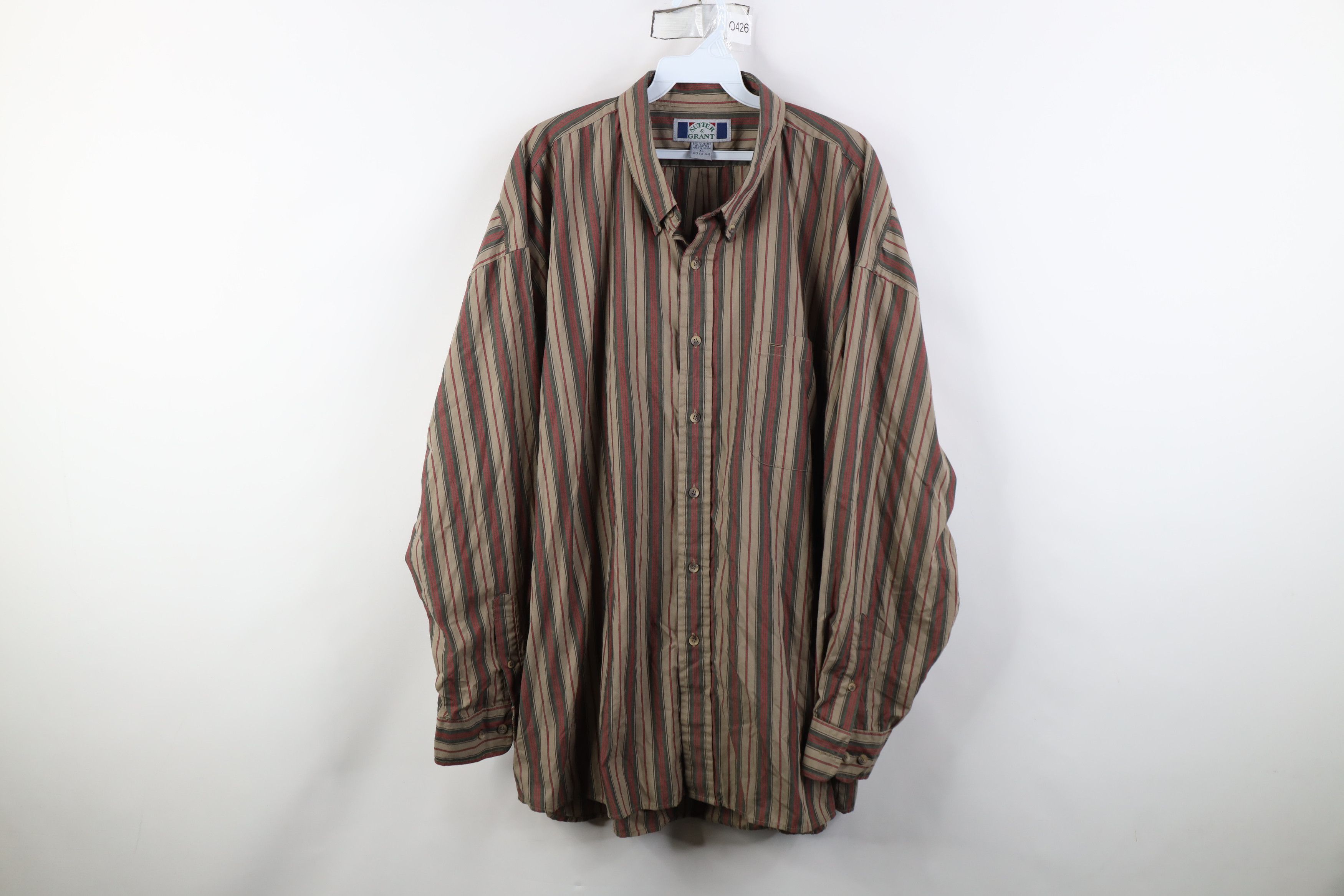 Vintage Vintage 90s Streetwear Striped Collared Button Down Shirt Size US XL / EU 56 / 4 - 1 Thumbnail