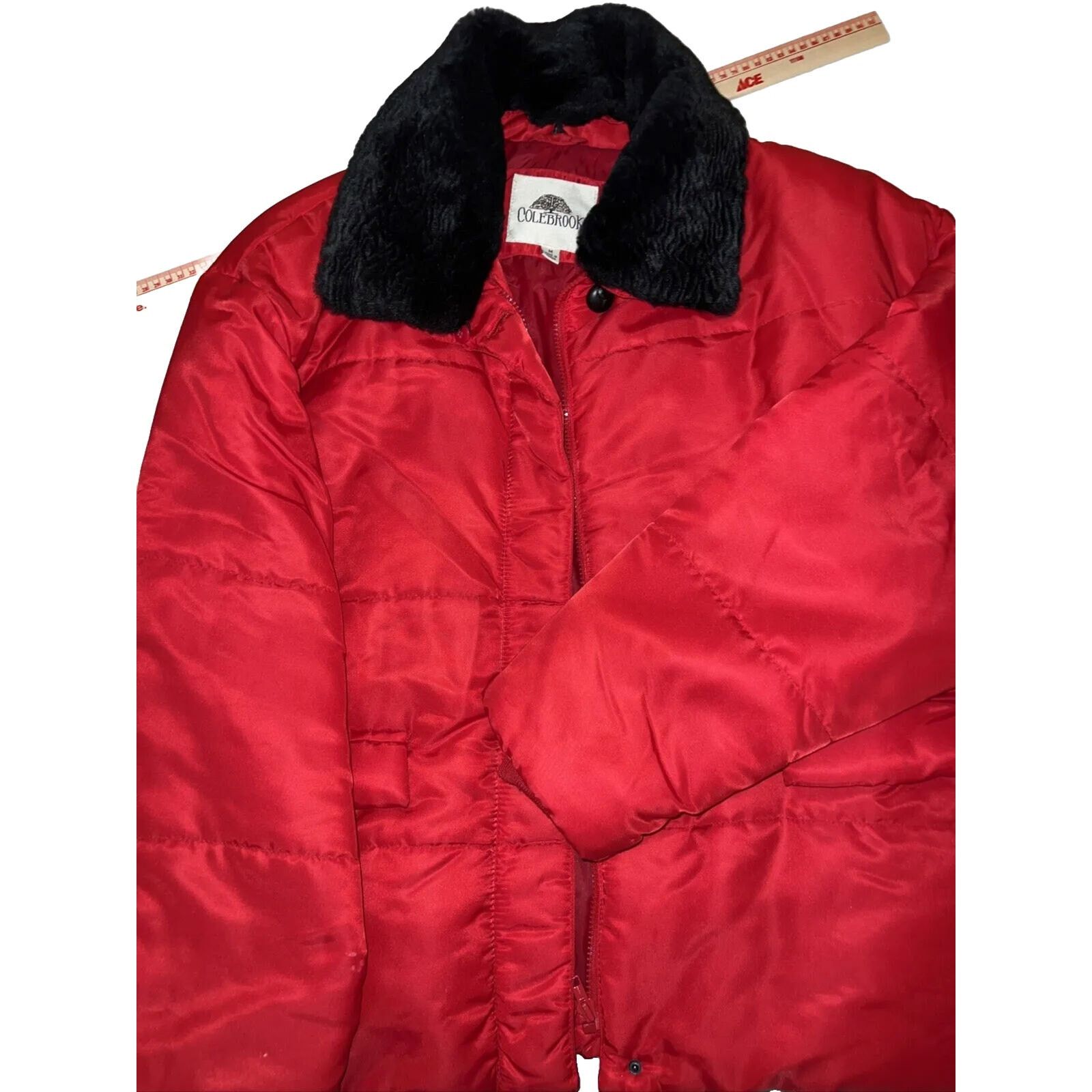 Other Vintage Colebrook Red Nylon Fleece Full Zip Puffer Jacket M Size M / US 6-8 / IT 42-44 - 1 Thumbnail
