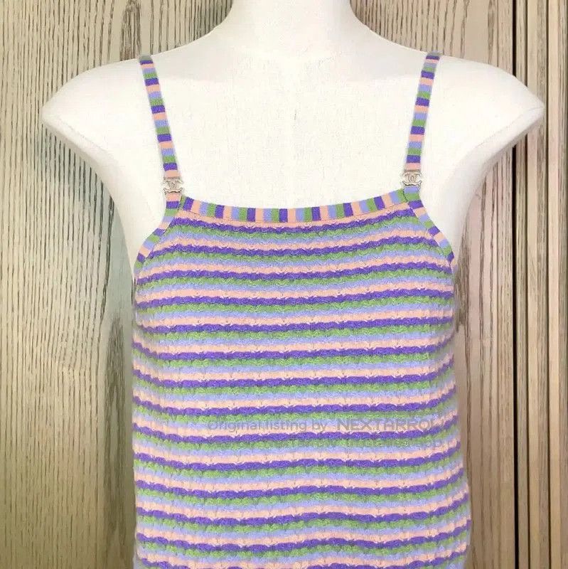 Chanel Chanel Lavender Cashmere Sleeveless Cropped Top . Size S / US 4 / IT 40 - 4 Thumbnail