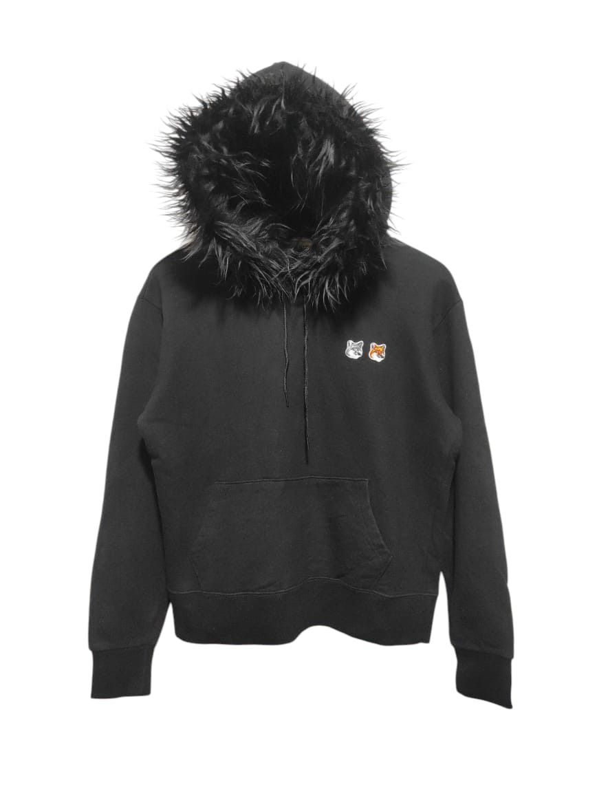 Maison Kitsune Fur Hoodie LGB style