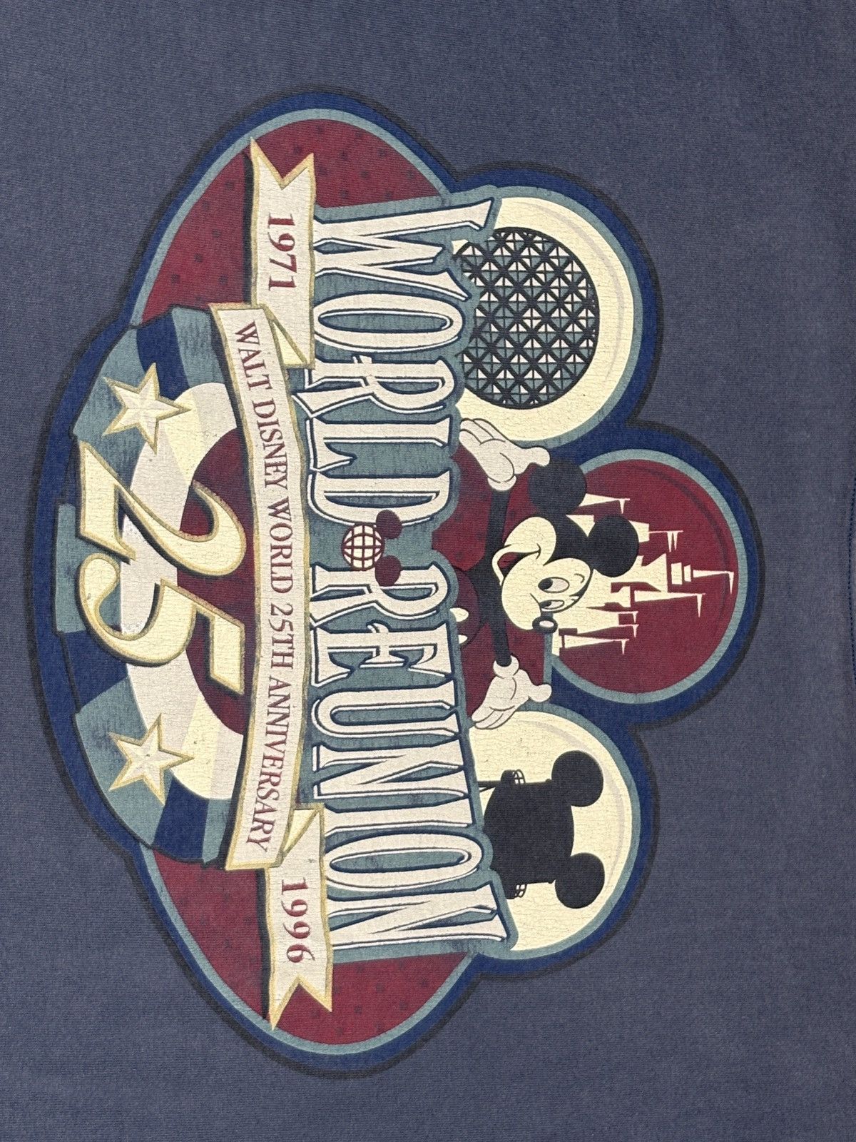 Disney Vintage 1996 Walt Disney World 25th Anniversary Tee Sz L 341 Size US L / EU 52-54 / 3 - 5 Thumbnail