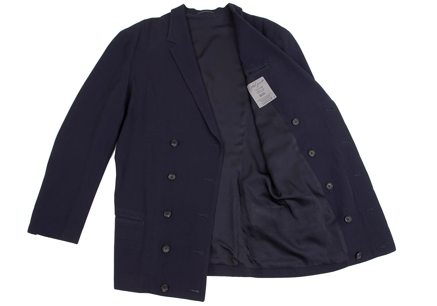 Yohji Yamamoto Yohji Yamamoto Wool Cotton Gabardine Jacket Navy M Size US M / EU 48-50 / 2 - 10 Thumbnail