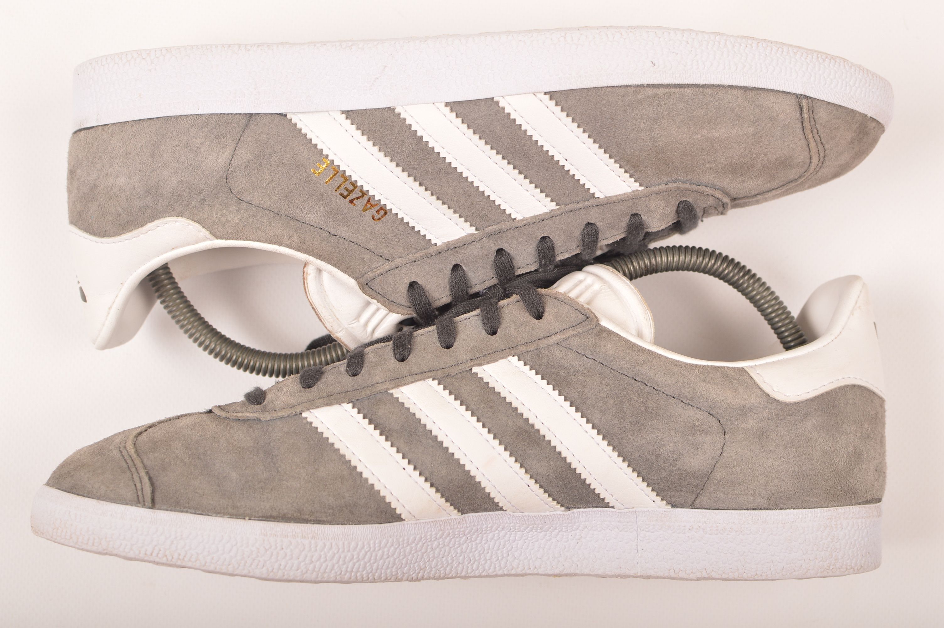 adidas gazelle silver green womens Gray and White Suede OG Gazelles – SINTRICITY26 main image 0