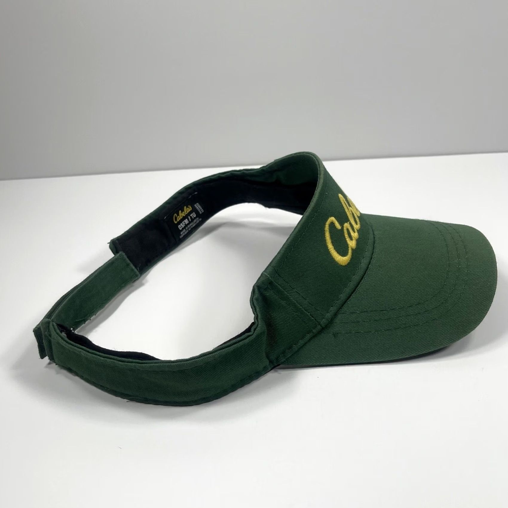 Vintage Cabela’s Visor Hat Cap Adult One Size Fits Most Adjustable Green Embroidered Size ONE SIZE - 6 Thumbnail