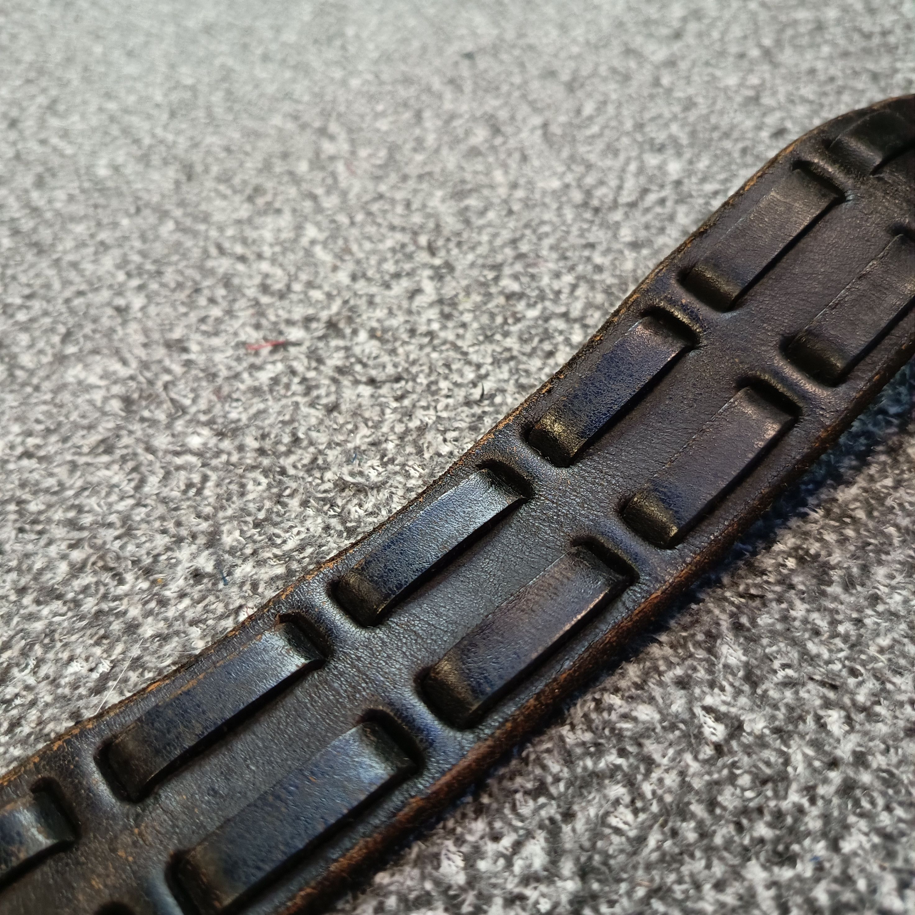 Genuine Leather 🔥🔥 Vintage Rough Back Number Leather Belt Size ONE SIZE - 4 Thumbnail