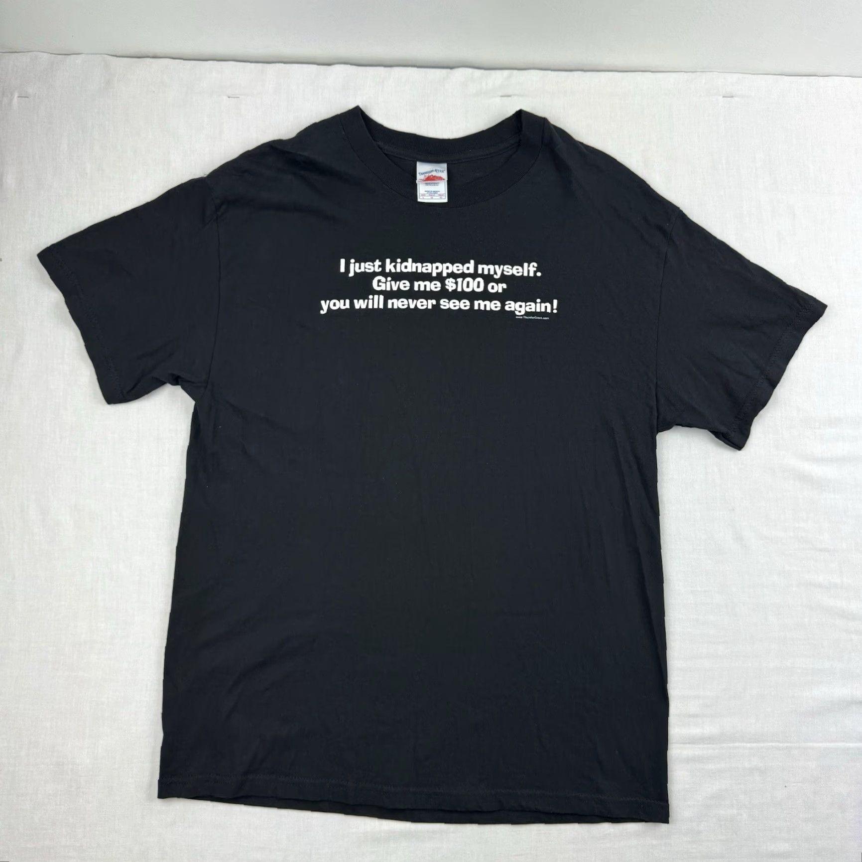 Vintage VINTAGE Tennessee River T-Shirt Shirt Men L Black Funny Kidnap Myself Y2K Grunge 90s Mens Size US L / EU 52-54 / 3 - 2 Thumbnail