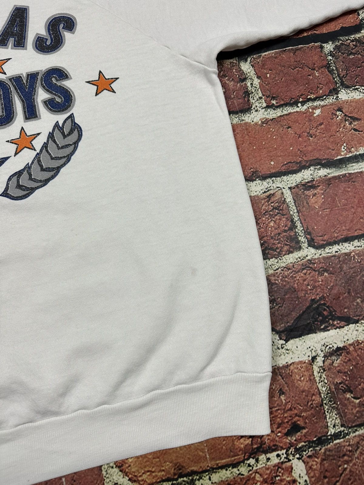 Logo 7 Vintage Dallas Cowboys Sweatshirt NFL Raglan 80s 90s Cut Off Size US XL / EU 56 / 4 - 10 Thumbnail