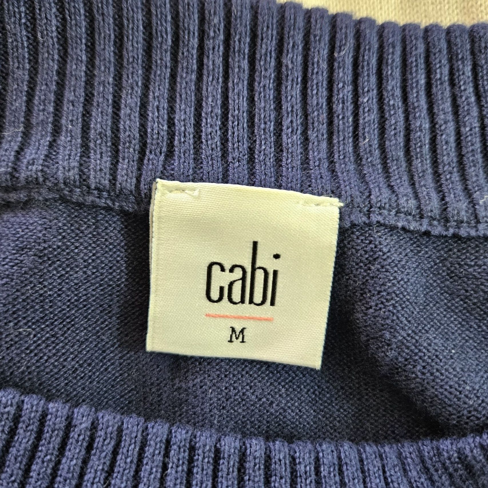 Vintage Cabi 5448 Womens Pullover Sweater Shirt Knit Cotton Blue Pink Striped M Adult Womens) Size M / US 6-8 / IT 42-44 - 6 Thumbnail