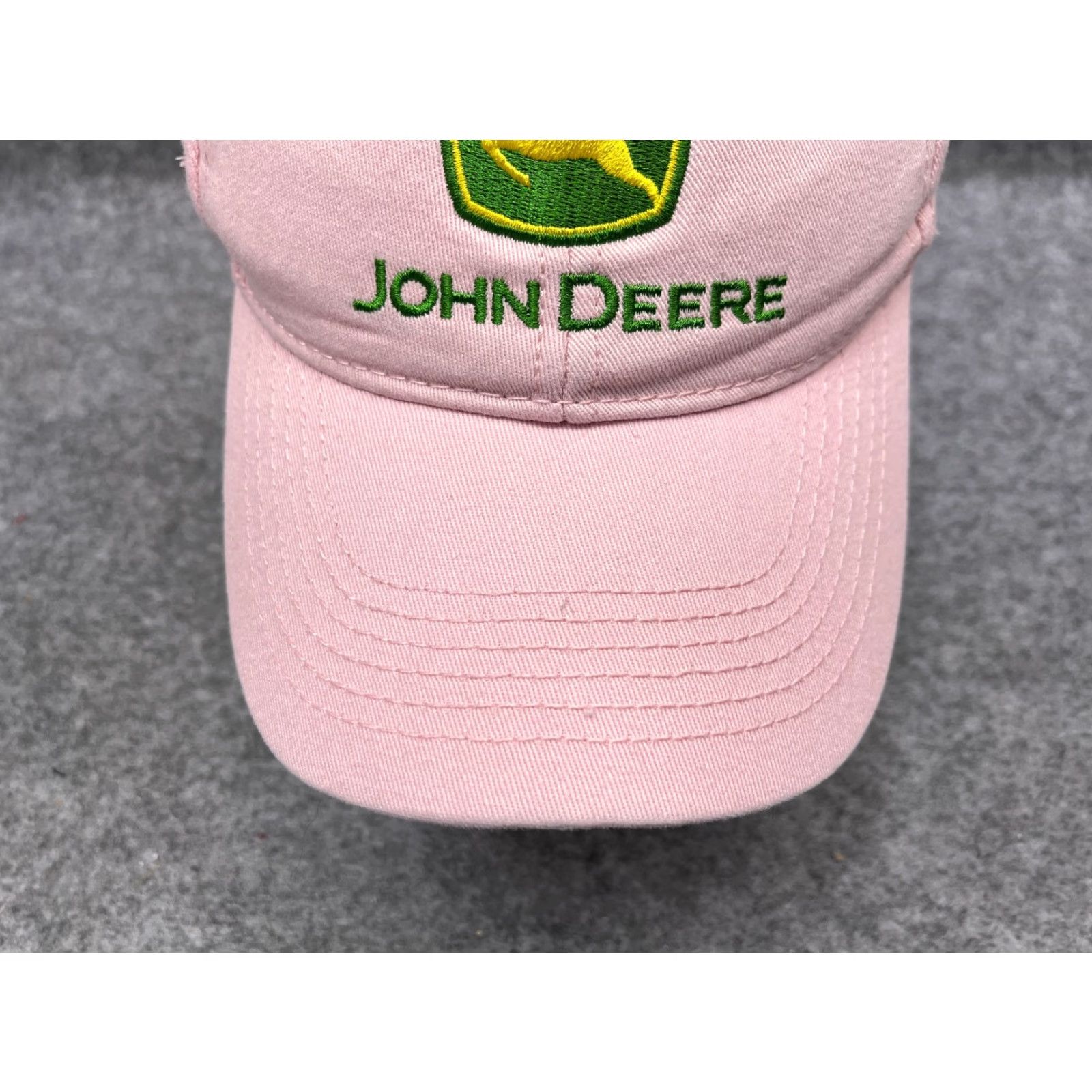 John Deere John Deere Hat Cap Snap Back Adult One Size Pink 100% Cotton Farm Equipment Size ONE SIZE - 3 Thumbnail