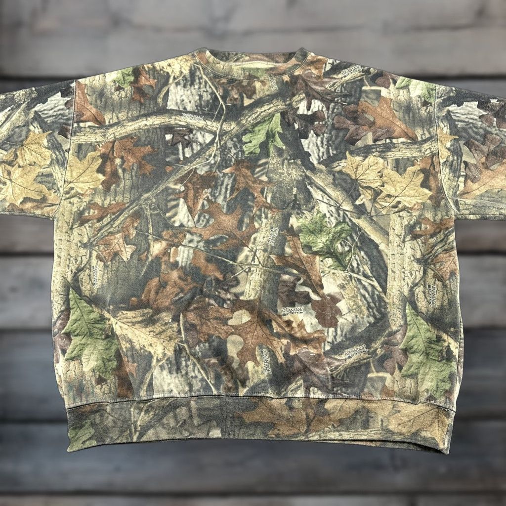 Jerzees VINTAGE Realtree Camo Sweatshirt Mens 3XL Pullover Advantage Timber Cotton 90s Size US XXL / EU 58 / 5 - 1 Thumbnail