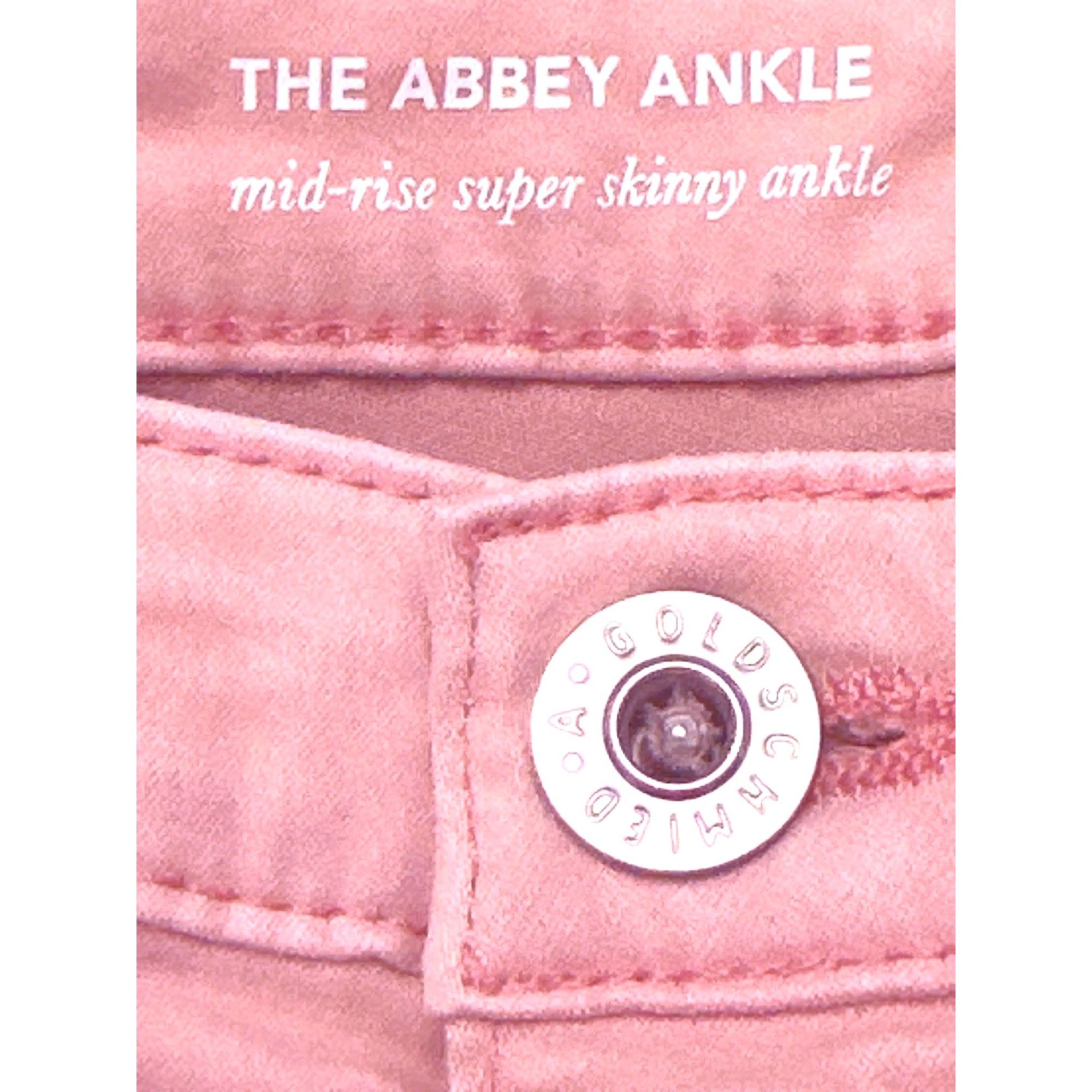 AG Adriano Goldschmied Adriano Goldschmied 30R Blush Pink Abbey Ankle Midrise Skinn Size 30" / US 8 / IT 44 - 10 Thumbnail