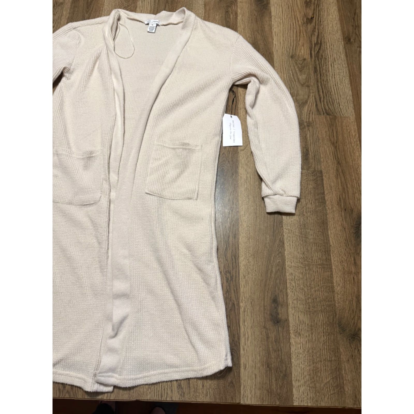 Vintage Better Together Sweater Cardigan Women's XS Open Long Sleeve NWT Ivory Cream Size XS / US 0-2 / IT 36-38 - 4 Thumbnail