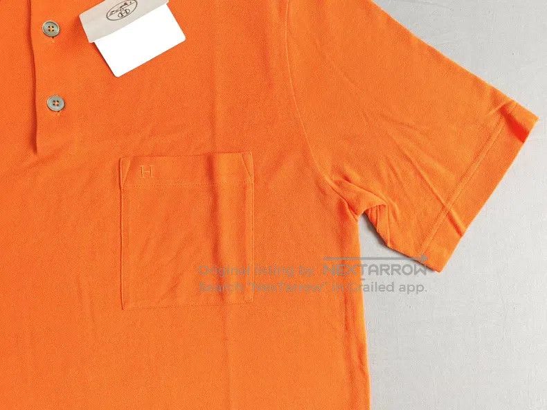 Hermes Hermes Short-sleeve polo shirt, orange, H letter embroider Size US M / EU 48-50 / 2 - 6 Thumbnail