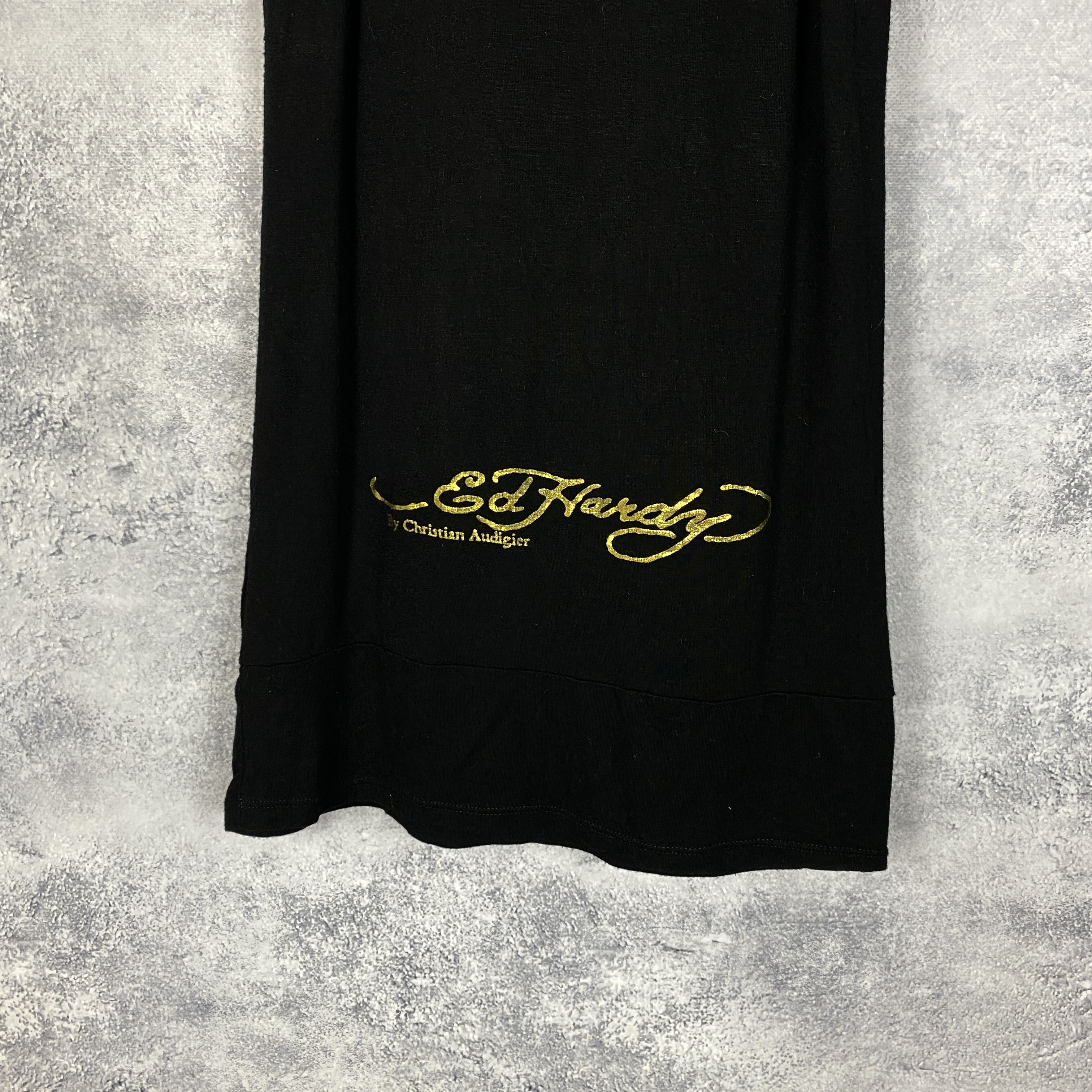 Christian Audigier Ed Hardy Christian Audigier Women's Dress Size 17 Black Size XXL / US 16-18 / IT 52-54 - 7 Thumbnail