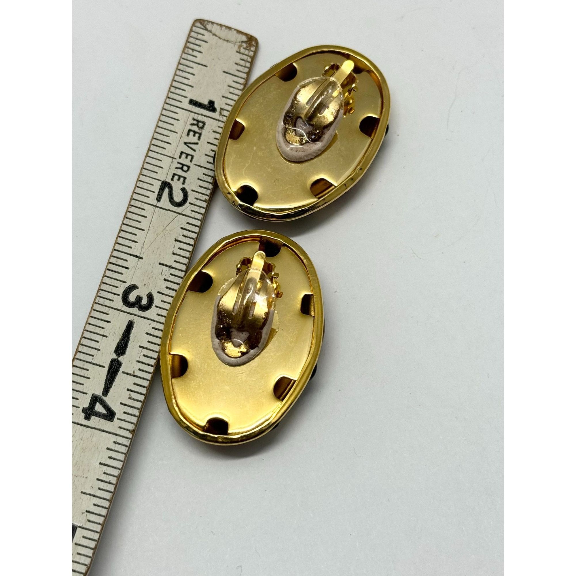 Vintage Vintage gold spotted earrings Size ONE SIZE - 4 Thumbnail