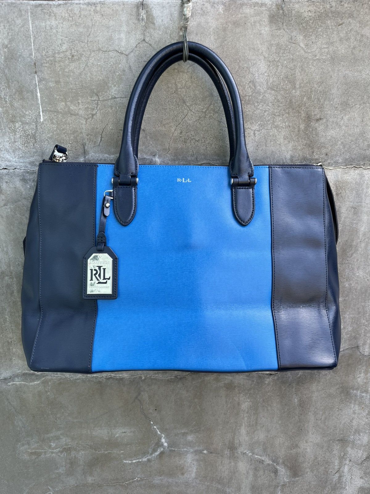 RRL Ralph Lauren Two Tone Leather Shoulder Bag Size ONE SIZE - 1 Thumbnail