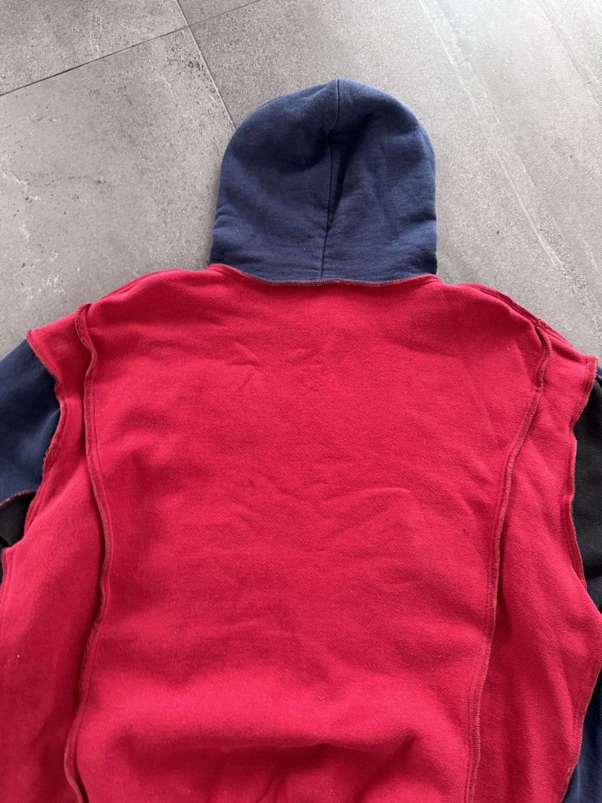 Nike VINTAGE 90s Reworked 1of1 DECONSTRUCTED BIG LOGO NIKE HOODIE Size US M / EU 48-50 / 2 - 11 Thumbnail