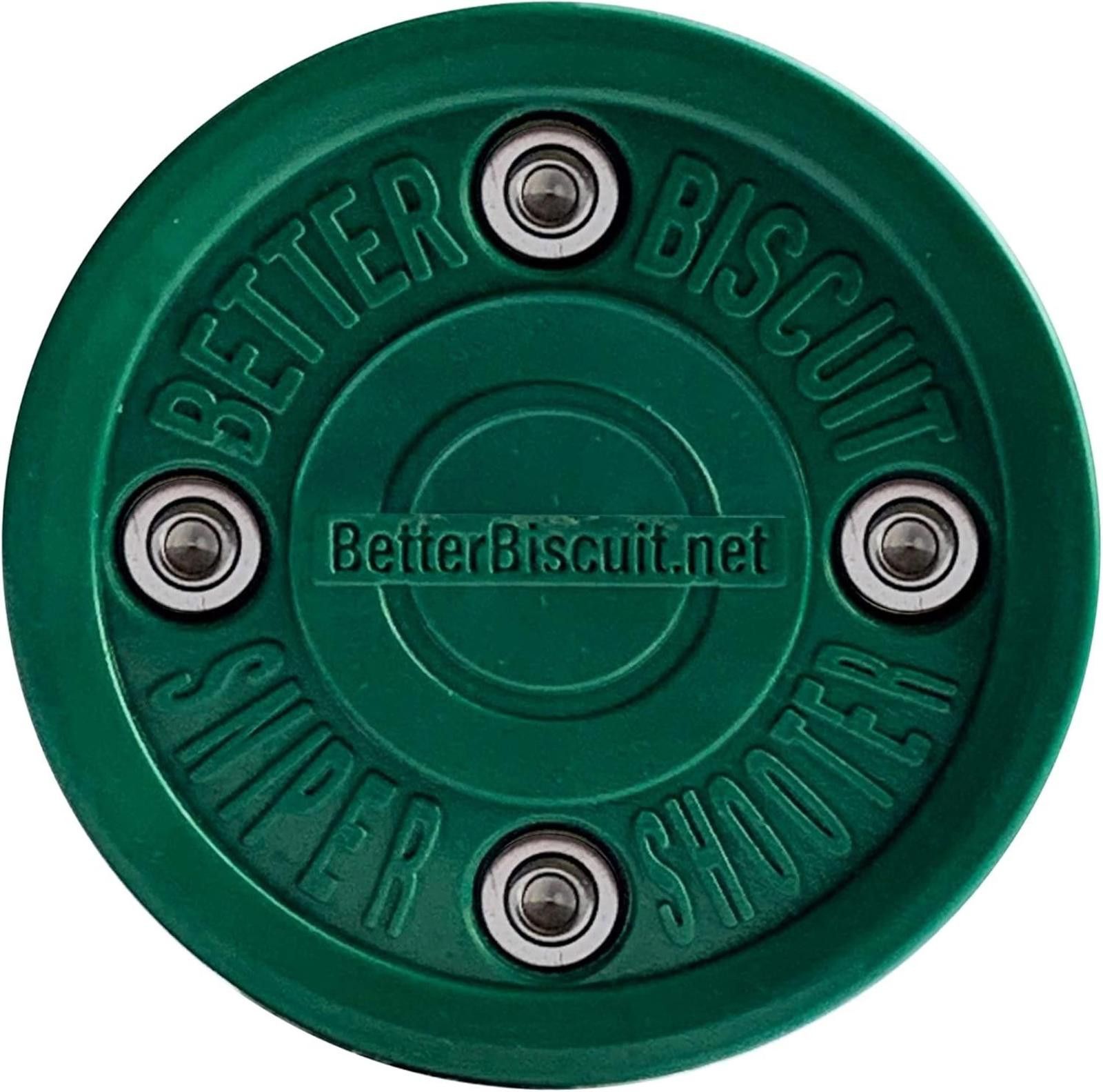Other 4Pck Green Better Biscuit Hockey Pucks Hockey 3 Pass 1 Shoot Size ONE SIZE - 4 Thumbnail