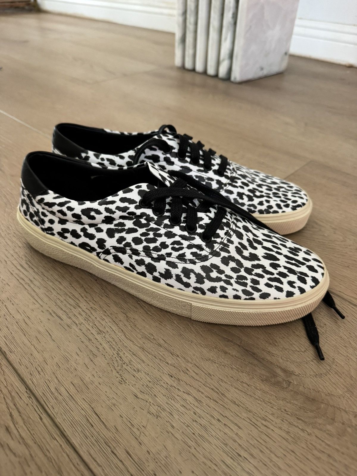 Saint Laurent Paris New Hedi Leather Babycat Skates Size US 10 / EU 43 - 1 Thumbnail