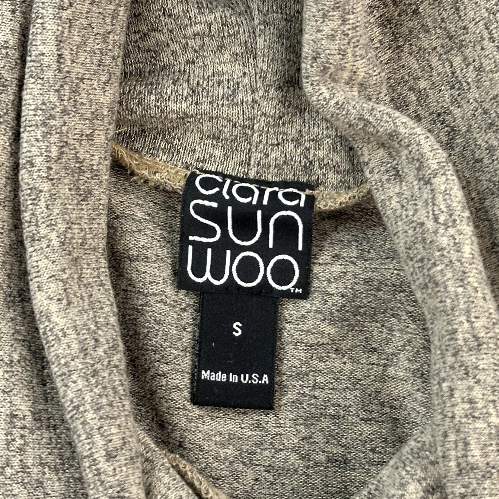 Vintage Clara Sun Woo Top Women’s Small Heathered Oatmeal Turtleneck Cowl Stretch USA Shirt Ladies Small Heathered Oatmeal Turtleneck Cowl Stretch USA Size S / US 4 / IT 40 - 5 Thumbnail