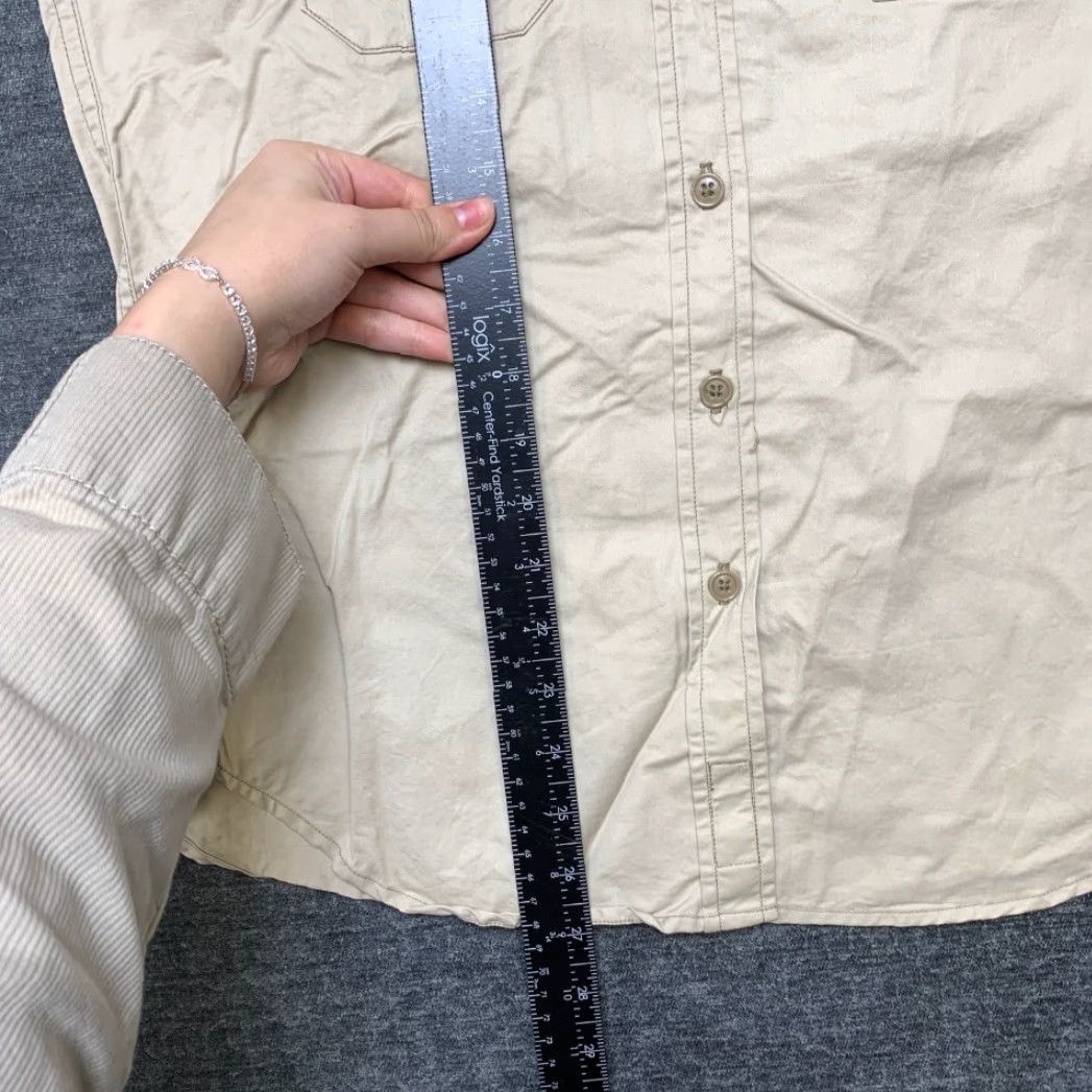 Epaulet Civilianaire Wash and Wear Officer Epaulet Shirt Womens L Gray Cotton Button Up Size L / US 10 / IT 46 - 7 Thumbnail
