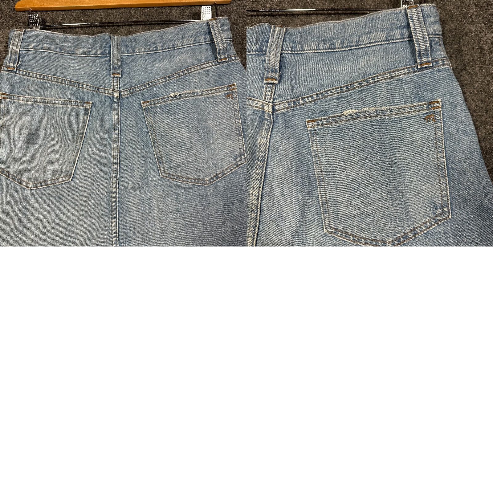Madewell Madewell Denim Skirt Mini A Line Cotton Blue Pockets Raw Hem Zip Casual Western 28 Womens Regular Short Mid Rise Vintage? No (adjusted) Size 28" / US 6 / IT 42 - 8 Thumbnail