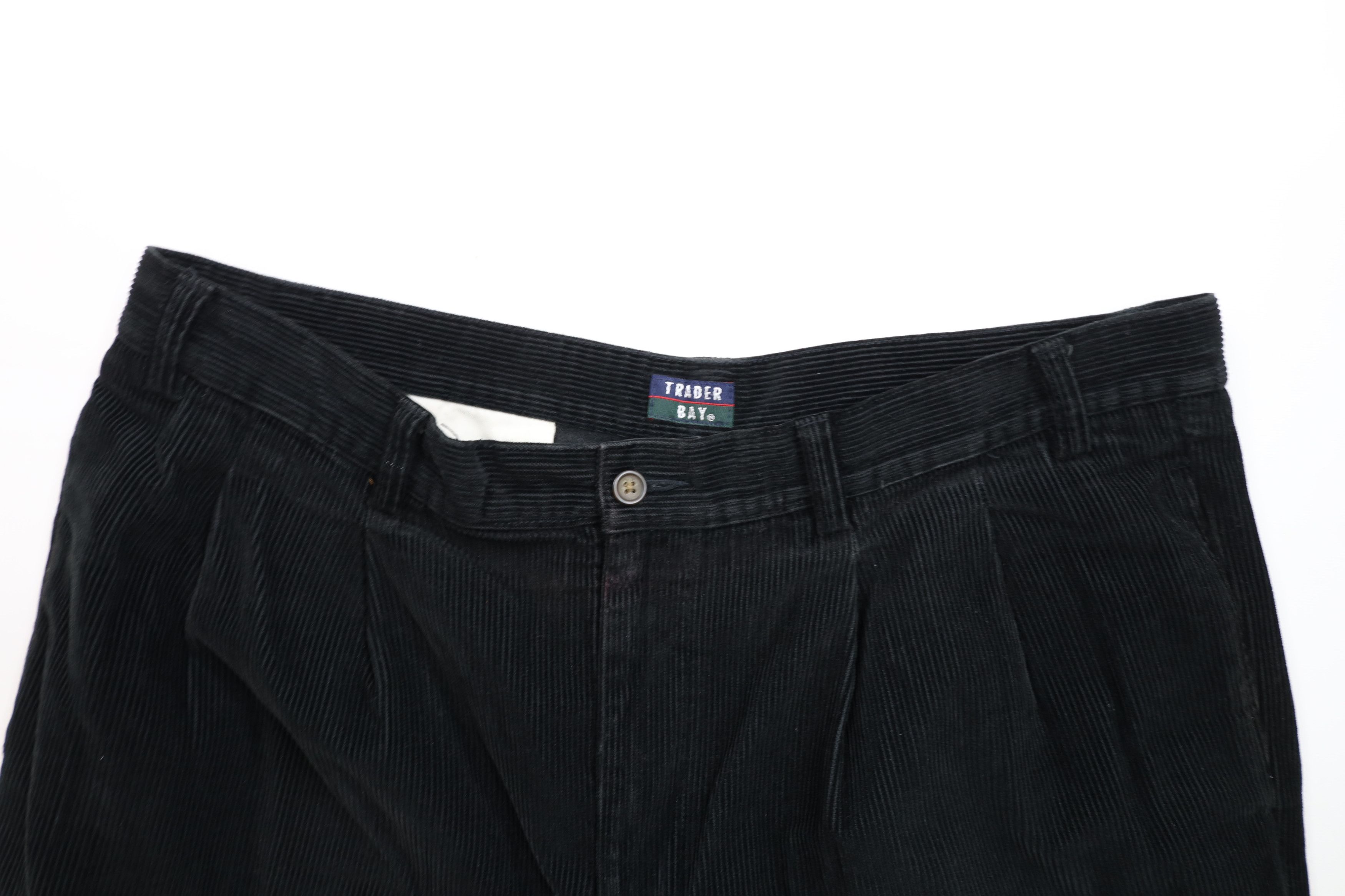 Vintage Vintage 90s Streetwear Cuffed Wide Leg Corduroy Pants Black Size US 38 / EU 54 - 6 Thumbnail