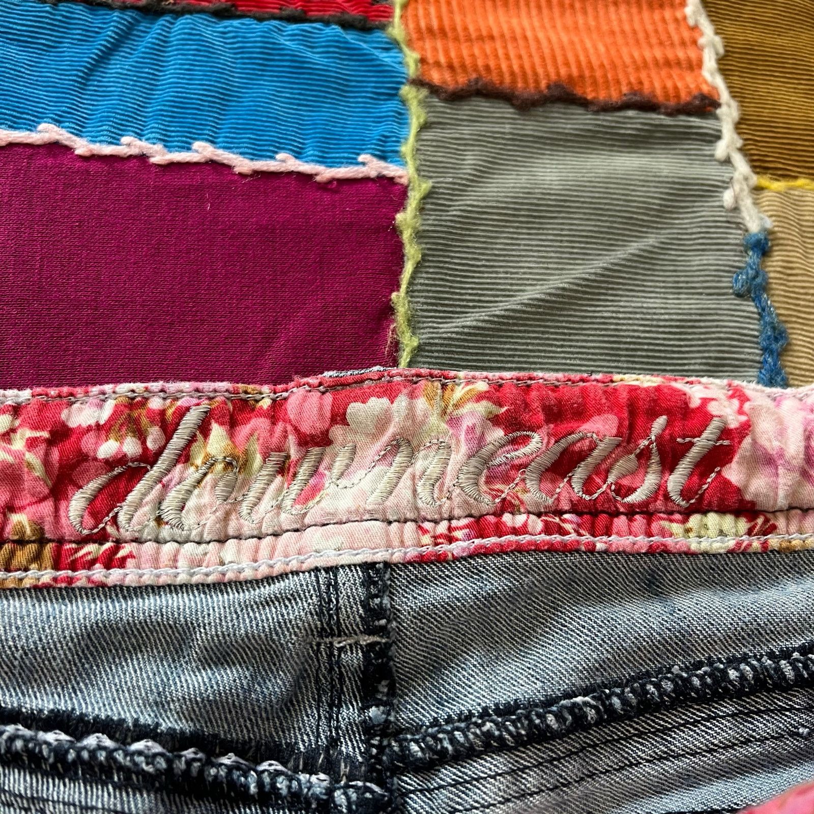 Other Y2K Downeast Embroidered Goth Grunge Booty Jean Shorts 32W Size 32" / US 10 / IT 46 - 3 Thumbnail
