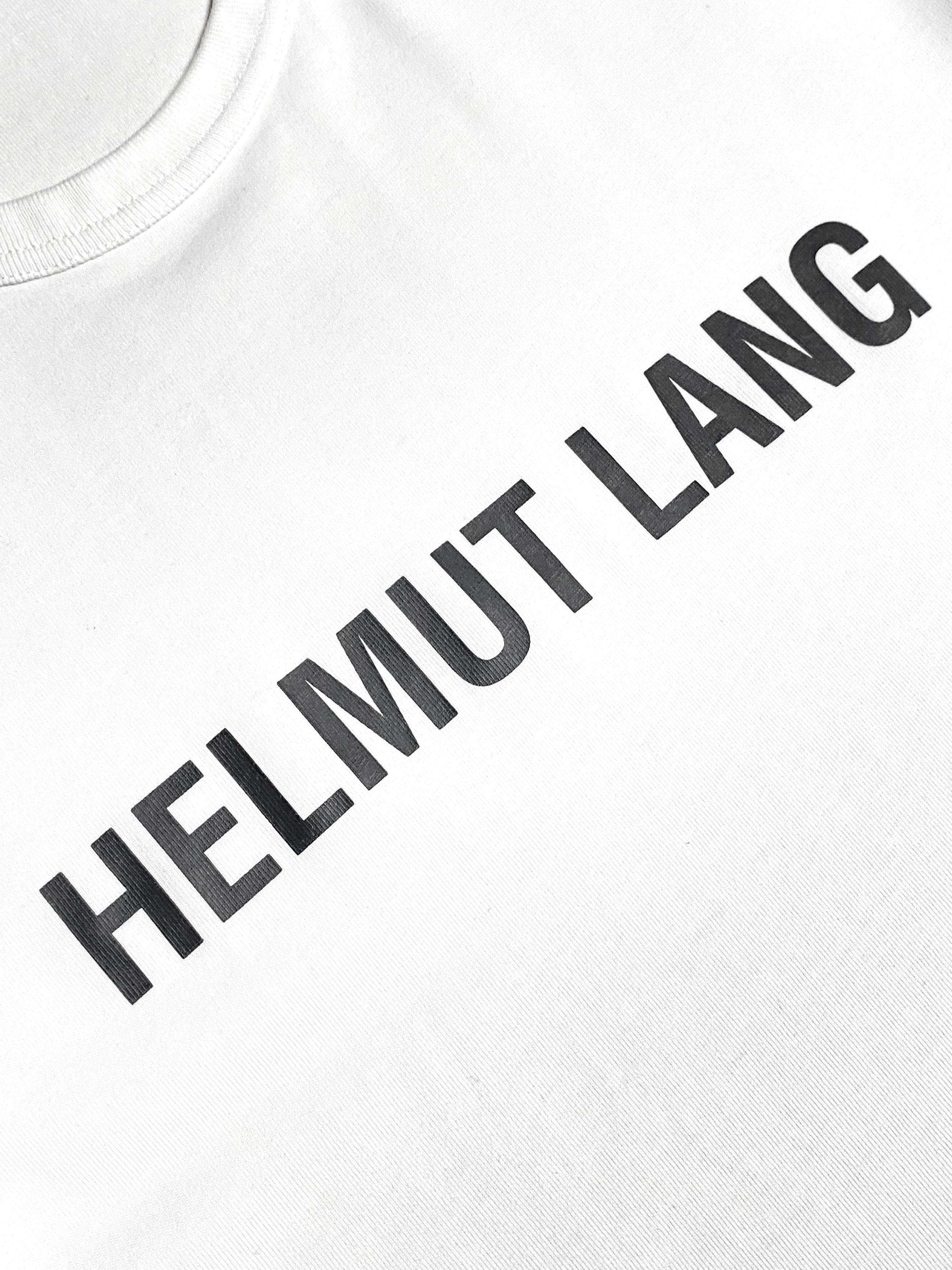 Helmut Lang Helmut Lang White Black Core Logo Essential T-Shirt Tee Size US L / EU 52-54 / 3 - 6 Thumbnail
