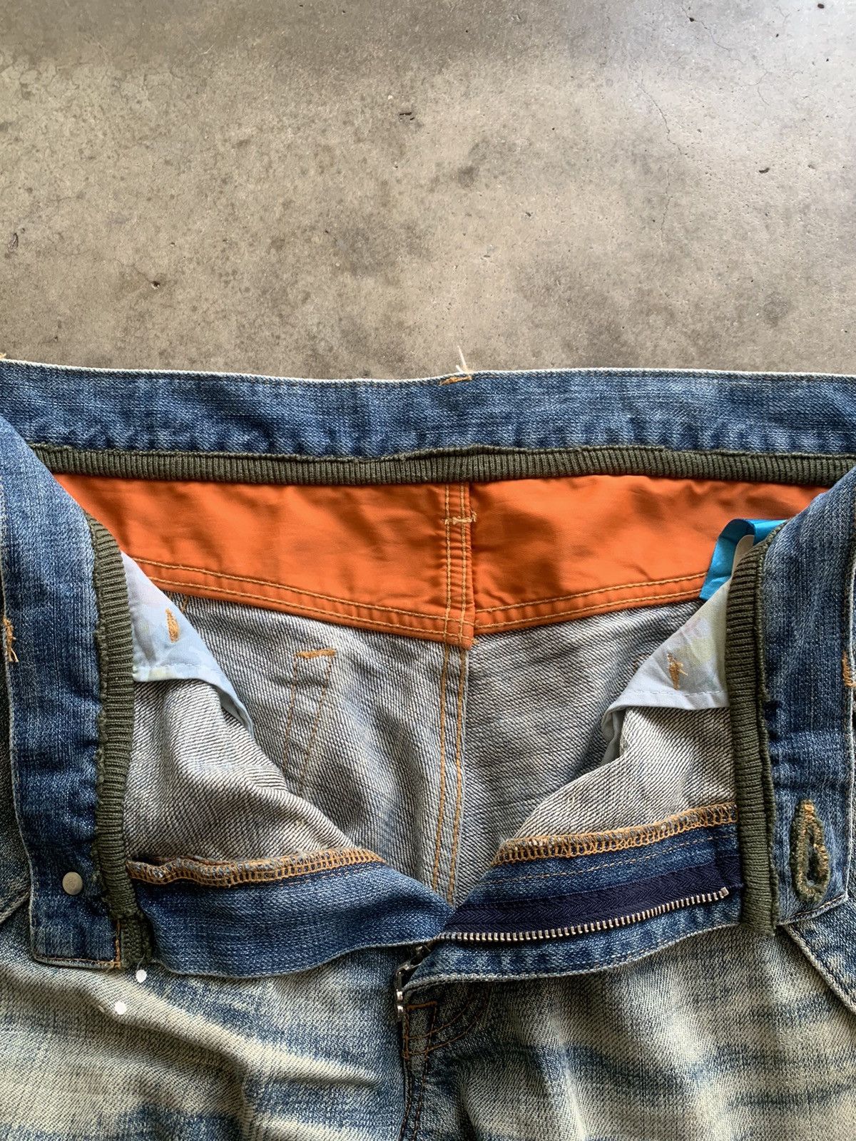 Japanese Brand Swagger japan beautiful faded design jeans Size US 35 - 7 Thumbnail