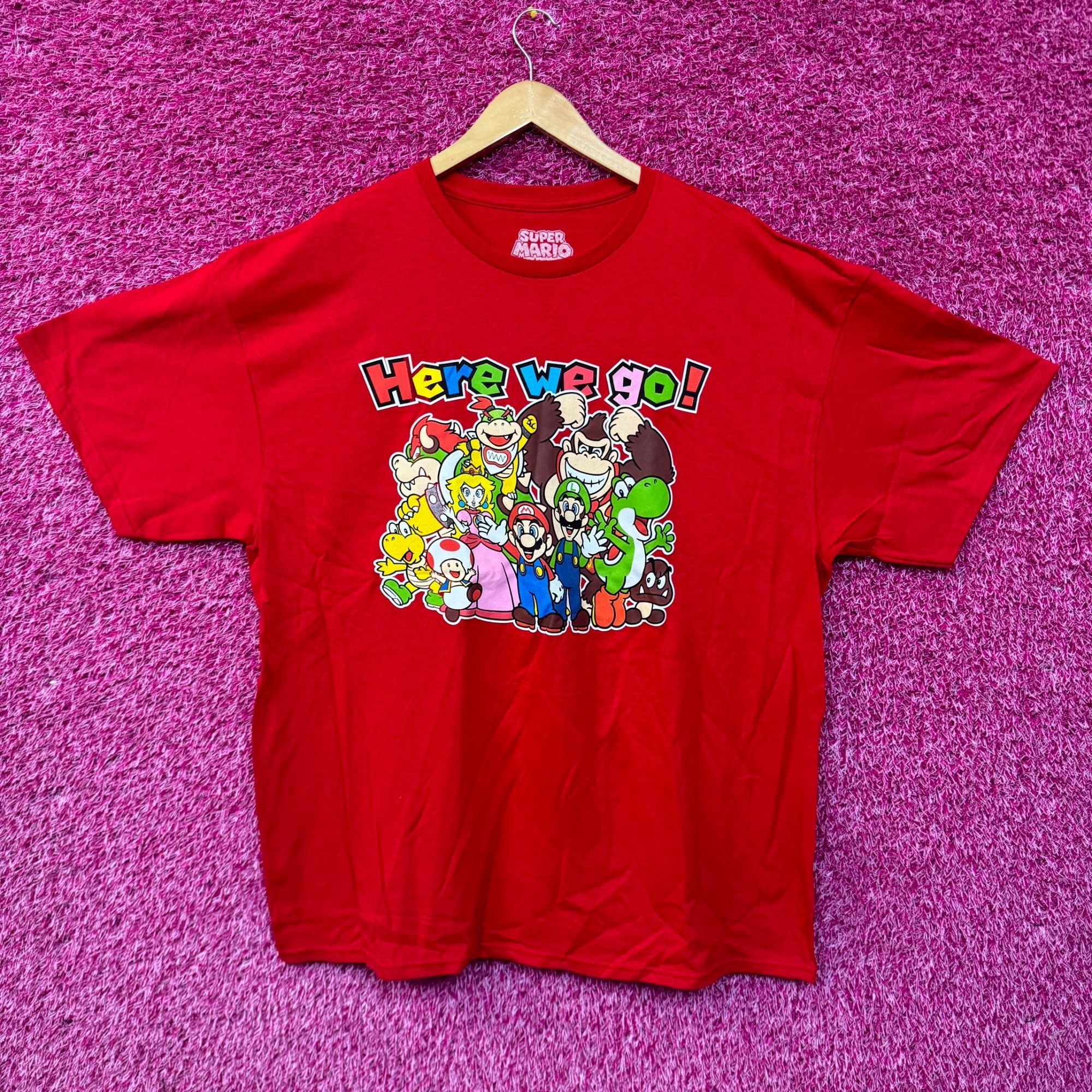 Nintendo Super Mario Here We Go! character T-shirt size 2XL Size US XXL / EU 58 / 5 - 1 Thumbnail