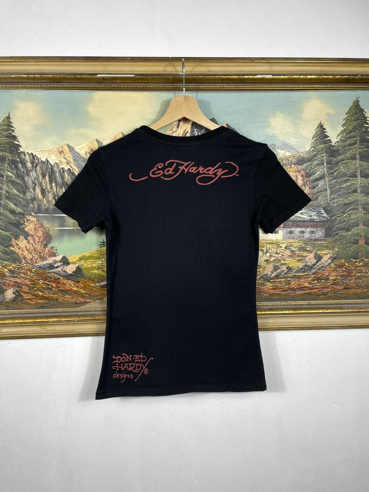 Christian Audigier × Ed Hardy × Vintage Ed Hardy Retro 00s Tees Short Sleeve Affliction Grunge Cyber Size XS / US 0-2 / IT 36-38 - 4 Thumbnail