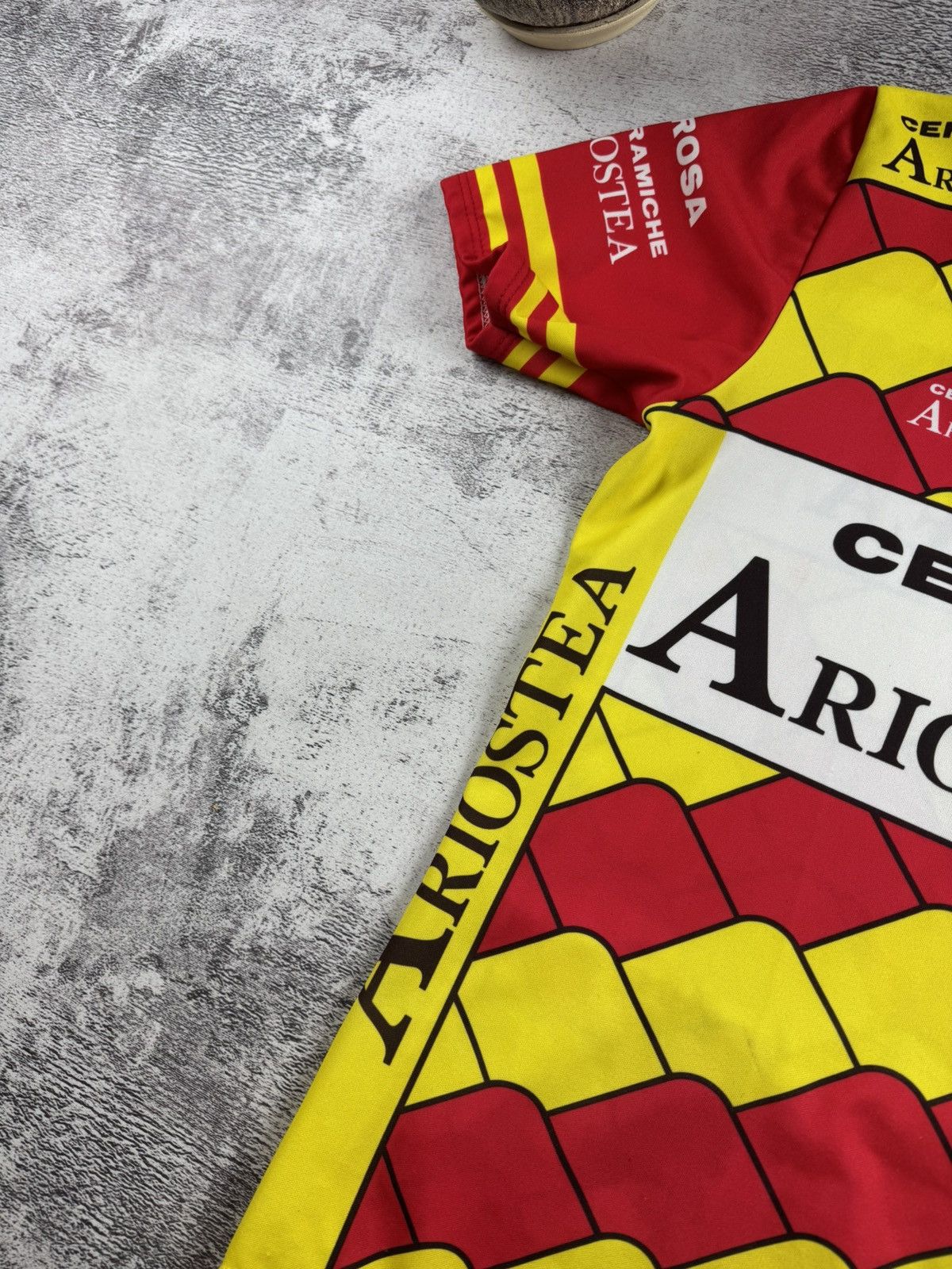 Vintage Vintage Cycling ARIOSTEA Ceramich 1990 Trek Bike Men’s Velo Jersey T Shirt Kit Size US L / EU 52-54 / 3 - 12 Thumbnail