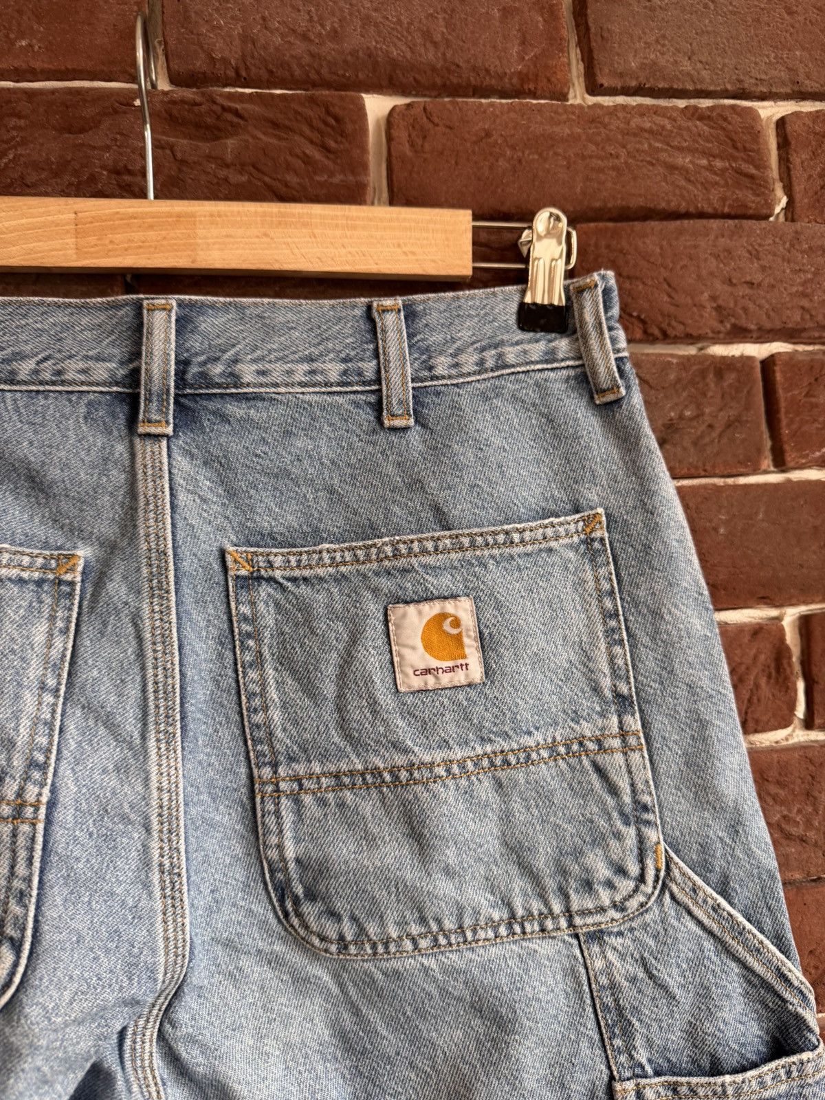 Carhartt Washed Carhartt Double Knee Distressed Blue Hype Workwear Size US 30 / EU 46 - 11 Thumbnail